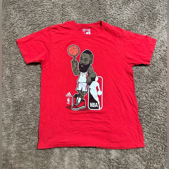 Vintage Adidas NBA Houston Rockets “James Harden” shirt 00s size large - Picture 1 of 8